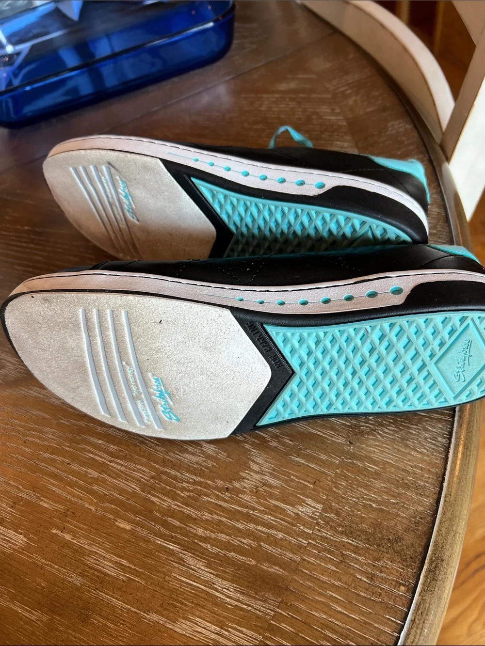 Strikeforce Women’s Black Sneakers with Teal Accents - Lightweight Casual Sho